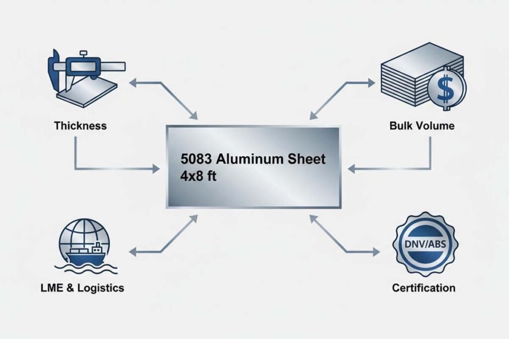 factors affecting 5083 aluminum sheet price thickness bulk order certification