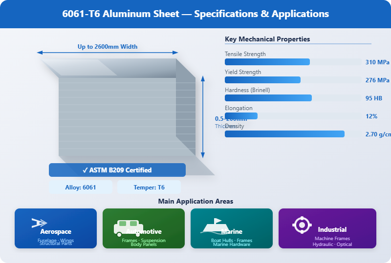 6061 T6 Aluminum Sheet Specifications