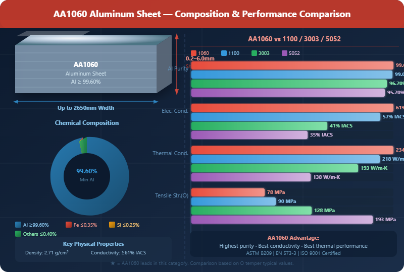 AA1060 Aluminum Chemical Composition