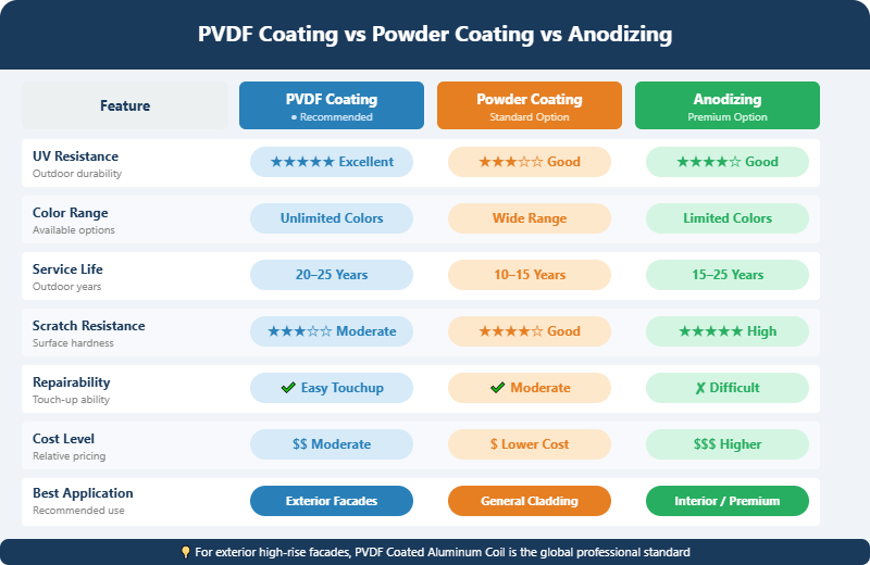The Difference Between Pvdf and Powder Coating